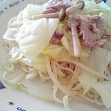 ラーメンスープde冷たい蒸し豚うどん